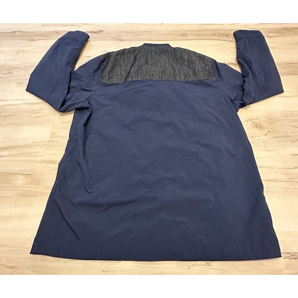 Levis Men Large Jacket Shirt Windbreaker Rain Pockets Blue New - Picture 2 of 8